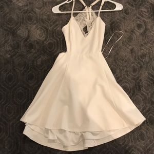 Lulus- white dress with lace back
